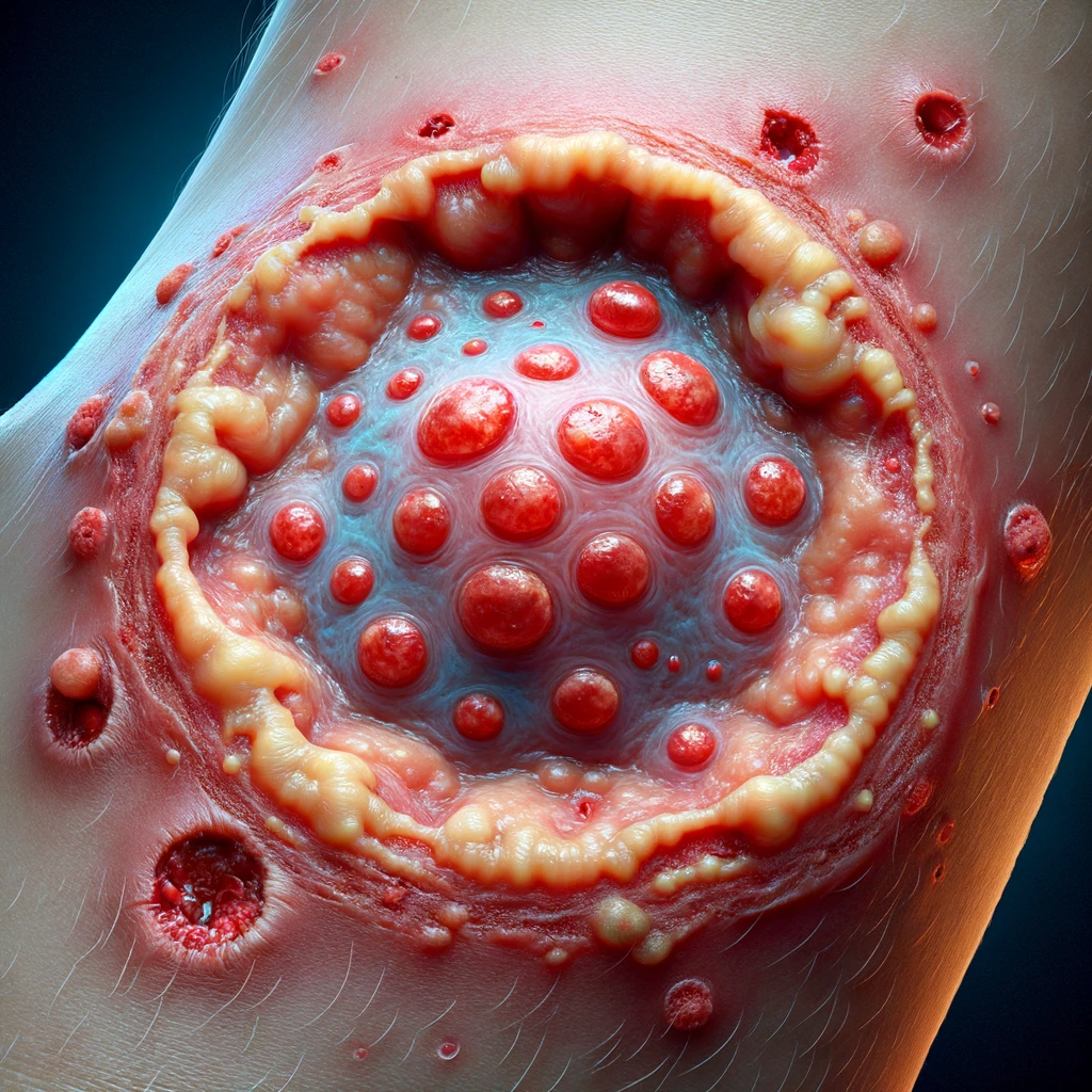 زخم‌های ناشی از MRSA: عفونت با باکتری مقاوم به متی‌سیلین.