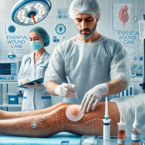 نکات مهم در مراقبت از زخم برای جلوگیری از ترشحات غیرعادی در کلینیک زخم پاشنه تهران.