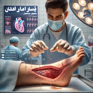 انجام بخیه زخم در کلینیک زخم پاشنه تهران با توجه به نوع، عمق و محل زخم