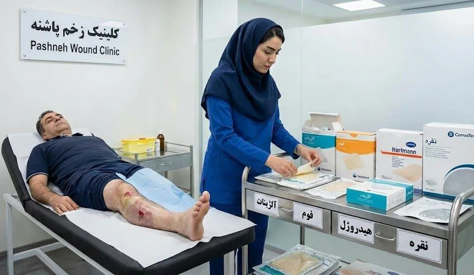 نحوه اجرای پروتکل بالینی و مکانیزم اینکه پانسمان نوین زخم چیست روی بیمار