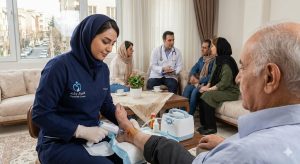 خدمات تخصصی درمان زخم در منزل تهران توسط تیم کلینیک زخم شبانهروزی تهران (حتی تعطیلات)