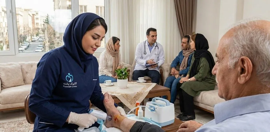 ارائه خدمات درمان زخم در منزل توسط پرستار کلینیک زخم شبانه‌روزی تهران