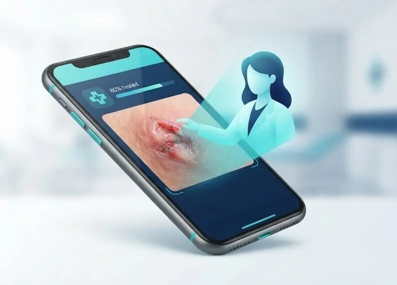 مشاوره آنلاین و ارسال تصویر زخم کیست مویی برای کلینیک پاشنه